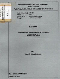 Image of Laporan Peringatan Dini Bahaya G.Dukono Maluku Utara