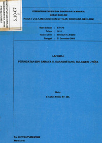 Image of Laporan Peringatan dini Bahaya G. Karangetang, Sulawesi Utara