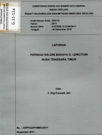 Image of Laporan Peringatan Dini Bahaya G.Lewotobi Nusa Tenggara Timur.