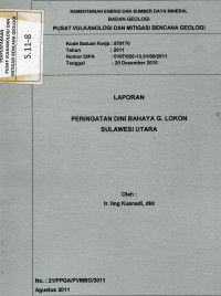 Image of Laporan Peringatan Dini Bahaya G.Lokon, Sulawesi Utara