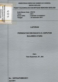 Image of Laporan Peringatan Dini Bahaya G.Soputan Sulawesi Utara.