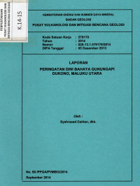 Image of Laporan peringatan dini bahaya Gunungapi Dukono, Maluku Utara