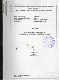 Image of Laporan Peringatan Dini Bahaya Gunungapi Dukono - Maluku Utara