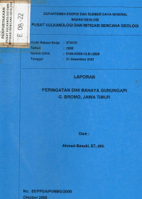 Image of Laporan Peringatan Dini Bahaya Gunungapi G. Bromo, Jawa Timur