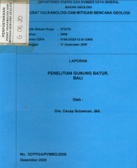 Image of Laporan Peringatan Dini Bahaya Gunungapi G. Semeru, jawa Timur