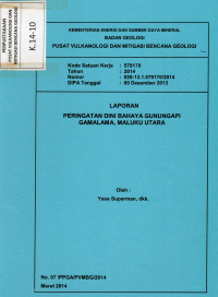 Image of Laporan Peringatan Dini Bahaya GunungApi Gamalama, Maluku Utara
