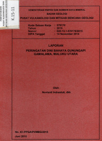 Image of Laporan Peringatan Dini Bahaya Gunungapi Gamalama, Maluku Utara