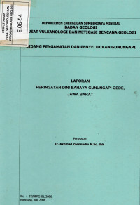 Image of Laporan Peringatan Dini Bahaya Gunungapi Gede, Jawa Barat
