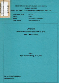 Image of Laporan Peringatan Dini Bahaya G. Ibu, Maluku Utara