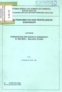 Image of Laporan Peringatan Dini Bahaya Gunungapi Kie Besi - Maluku Utara