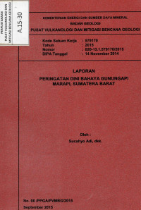 Image of Laporan Peringatan Dini Bahaya Gunungapi Marapi, Sumatera Barat.