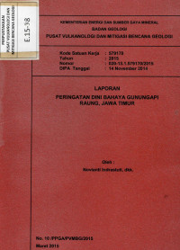 Image of Laporan Peringatan dini bahaya Gunungapi Raung, Jawa Timur.