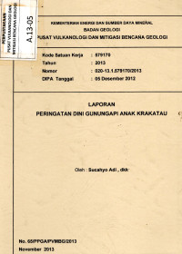 Image of Laporan Peringatan Dini Gunungapi Anak Krakatau