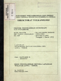 Image of Laporan Petrokimia Batuan Kaldera Ijen Jawa Timur