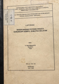 Image of Laporan Potensi Wisata Gunungapi Dempo, Sumatra Selatan