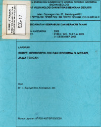 Image of Laporan Survey Geomorfologi dan Geokimia G. Merapi, Jawa Tengah