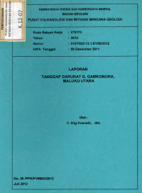 Image of Laporan Tanggap Darurat Gunung Api Gamkonora, Maluku Utara