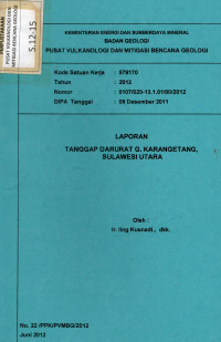 Image of Laporan Tanggap Darurat Gunungapi Karangetang, Sulawesi Utara.