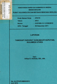 Image of Laporan Tanggap Darurat GunungApi Soputan,Sulawesi Utara
