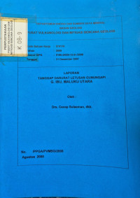Image of Laporan Tanggap Darurat Letusan G. Api G. Ibu, Maluku Utara
