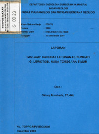 Image of Laporan Tanggap Darurat Letusan G. Api G. Lewotobi, NTT.