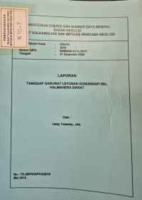Image of Laporan Tanggap Darurat Letusan G. Api Ibu, Halmahera Barat