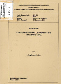 Image of Laporan Tanggap Darurat Letusan G. Ibu, Maluku Utara