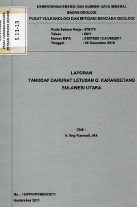 Image of Laporan Tanggap Darurat Letusan G. Karangetang, Sulawesi Utara
