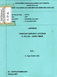Image of Laporan Tanggap Darurat Letusan G. Kelud Jawa Timur