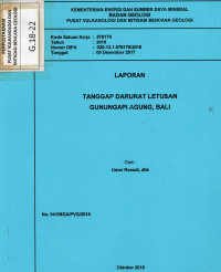 Image of Laporan Tanggap Darurat Letusan Gunungapi Agung, Bali