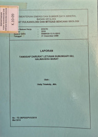 Image of Laporan Tanggap Darurat Letusan Gunungapi Ibu Halmahera Barat