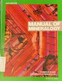 Image of Manual of Mineralogy ; Twenty-First Edition