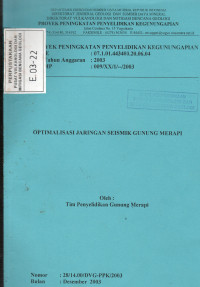 Image of Optimalisasi Jaringan Seismik Gunung Merapi