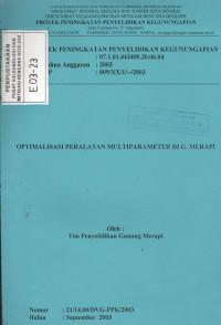 Image of Optimalisasi Peralatan Multiparameter Di G. Merapi