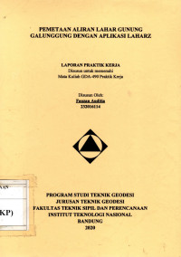 Pemetaan Aliran Lahar Gunung Galunggung Dengan Aplikasi LAHARZ.