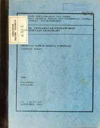 Image of Pemetaan Daerah Bahaya G.Sekincau . Lampung Barat