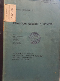 Image of Pemetaan Geologi G. Semeru