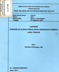 Image of Pemodelan aliran piroklastik Gunungapi Sumbing, Jawa Tengah