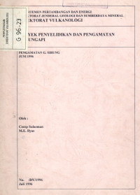 Image of Pengamatan G. Sirung, Juni 1996