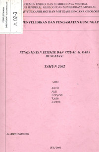 Image of Pengamatan Seismik dan Visual G. Kaba Bengkulu