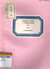 Image of Pengamatan Seismik G. Tangkuban Perahu 1977