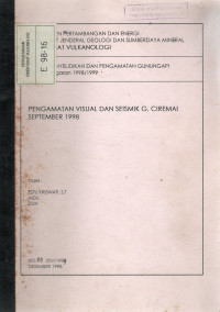 Image of Pengamatan Visual dan Seismik G. Ciremai September 1998