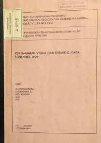 Image of Pengamatan Visual dan Seismik G. Kaba