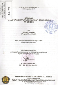 Image of Peningkatan Aktivitas Gunungapi Galunggung Tahun 2012. (makalah).