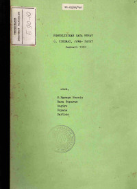 Image of Penyelidikan Gaya Berat G. Ciremai, Jawa Barat, Januari 1990