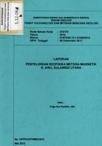Image of Penyelidikan geofisika metoda Magnetik G. Awu, Sulawesi Utara