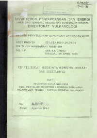 Image of Penyelidikan Geokimia G. Merapi dan Sekitarnya