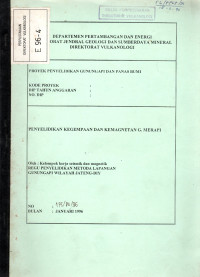 Image of Penyelidikan Kegempaan dan Kemagnetan G. Merapi