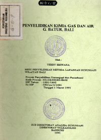 Image of Penyelidikan Kimia Gas dan Air G. Batur, Bali