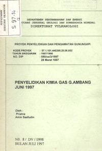 Image of Penyelidikan Kimia Gas G. Ambang